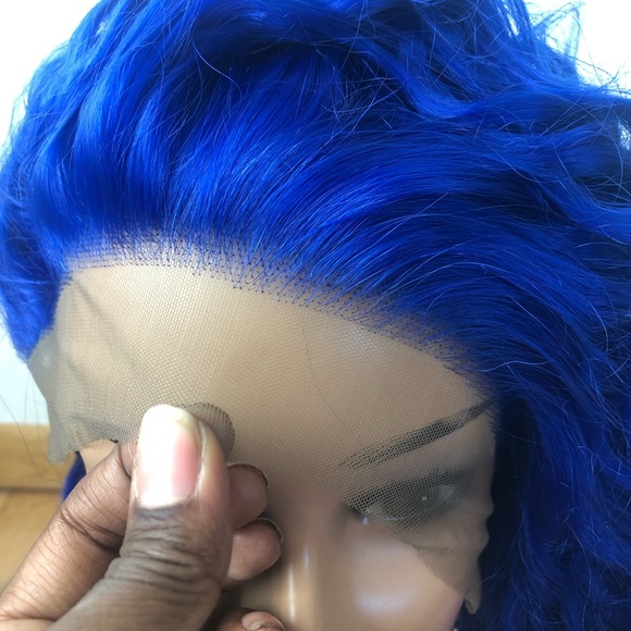 💕ACADIA 26” BLUE DEEP CURLY LACE FRONT WIG 💕 NWT - Picture 4 of 7